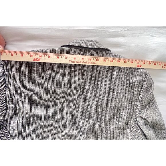 Harry Lebow 100% Silk Sz 41R Herringbone 2-Button Sport Coat Blazer Jacket Korea - Picture 15 of 16